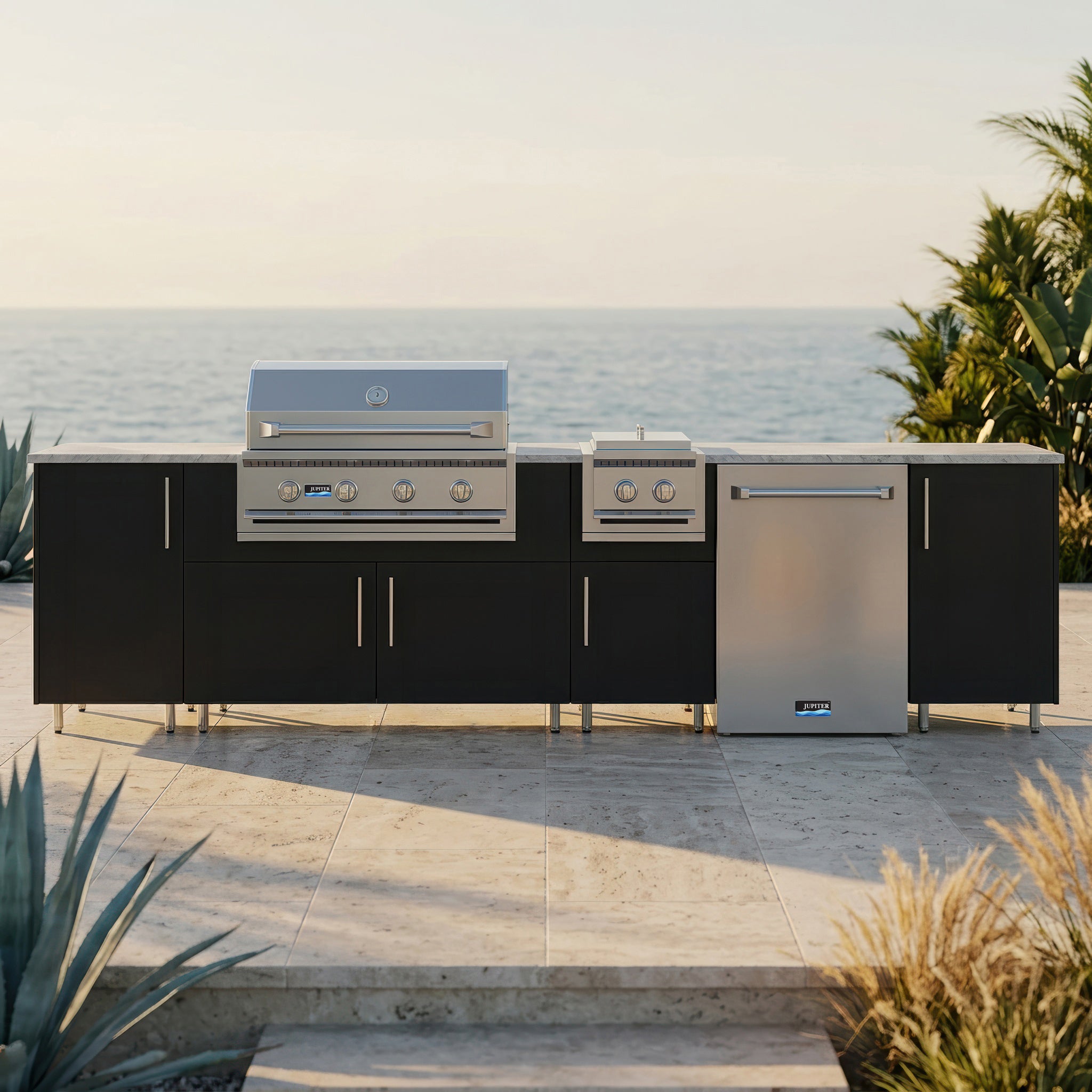 126" Breakwater Outdoor Kitchen Island