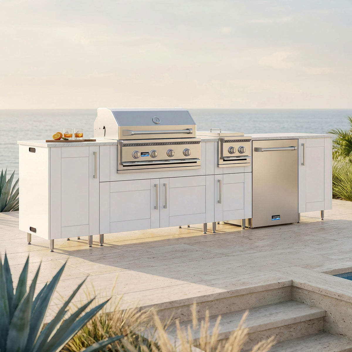 126" Breakwater Outdoor Kitchen Island