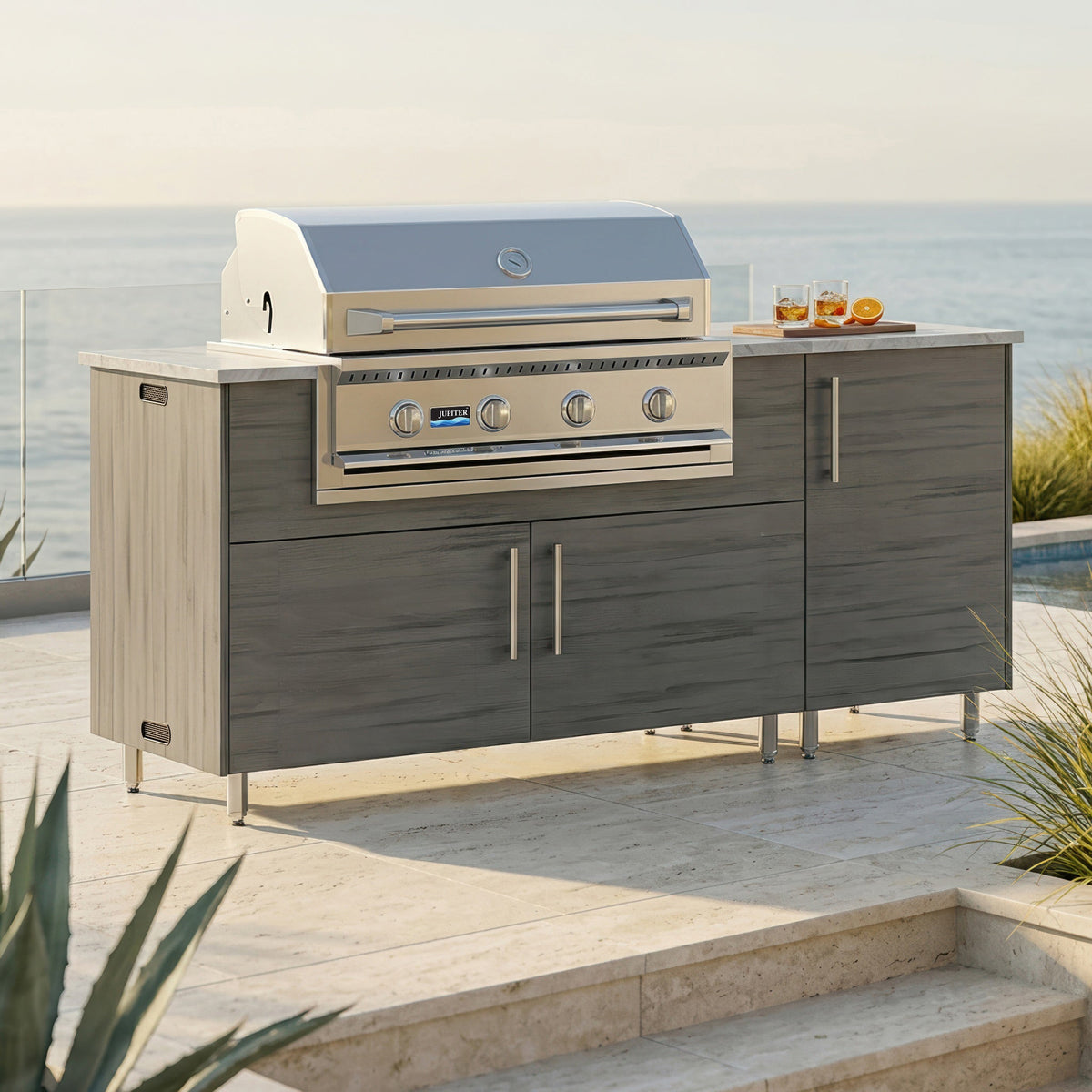 68" Horizon Outdoor Kitchen Island