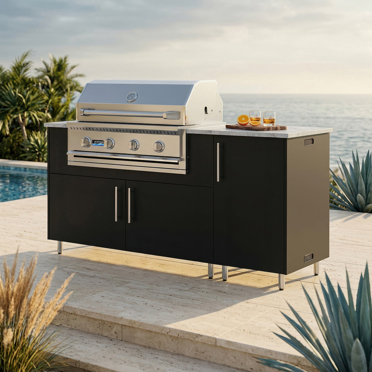 68" Horizon Outdoor Kitchen Island
