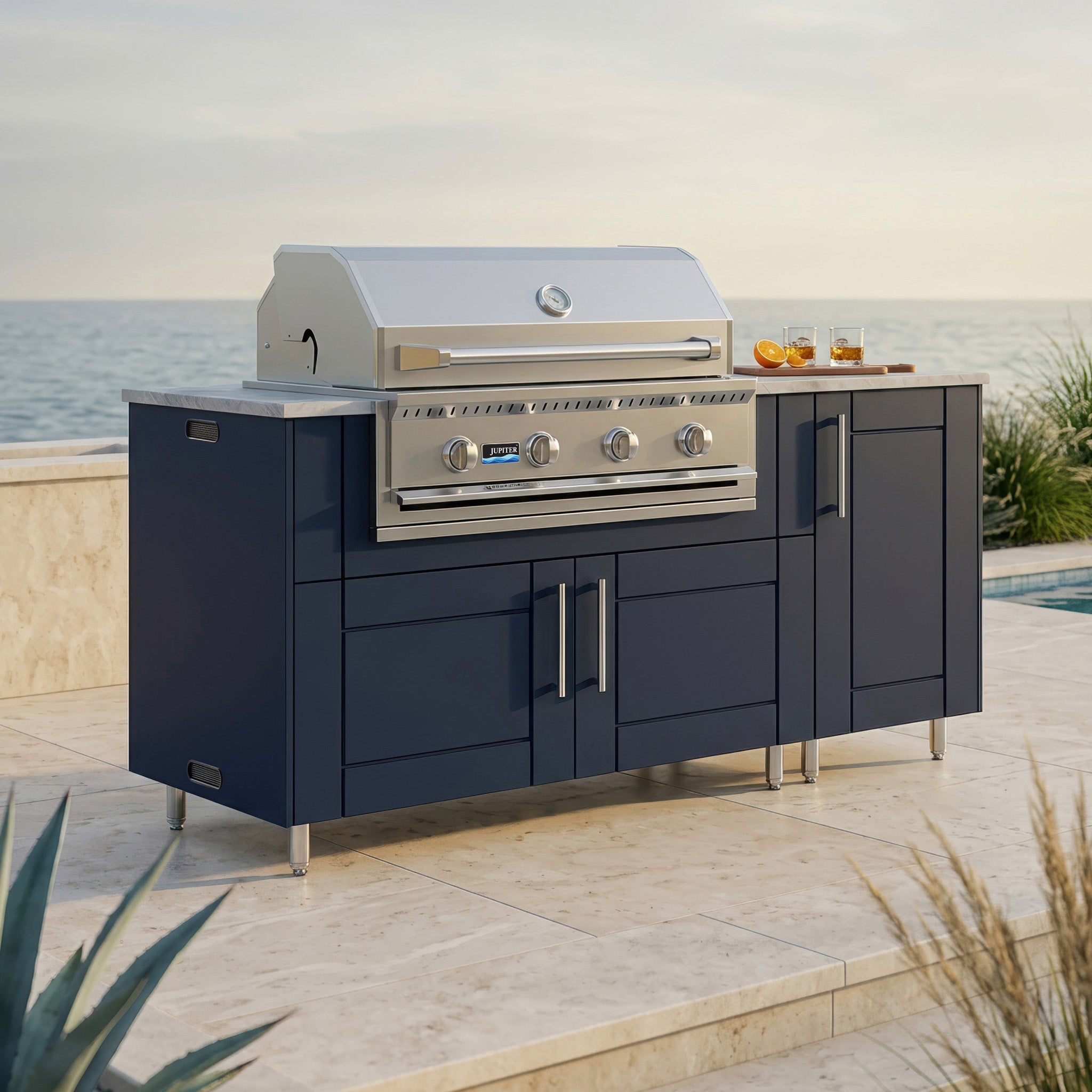 68" Horizon Outdoor Kitchen Island