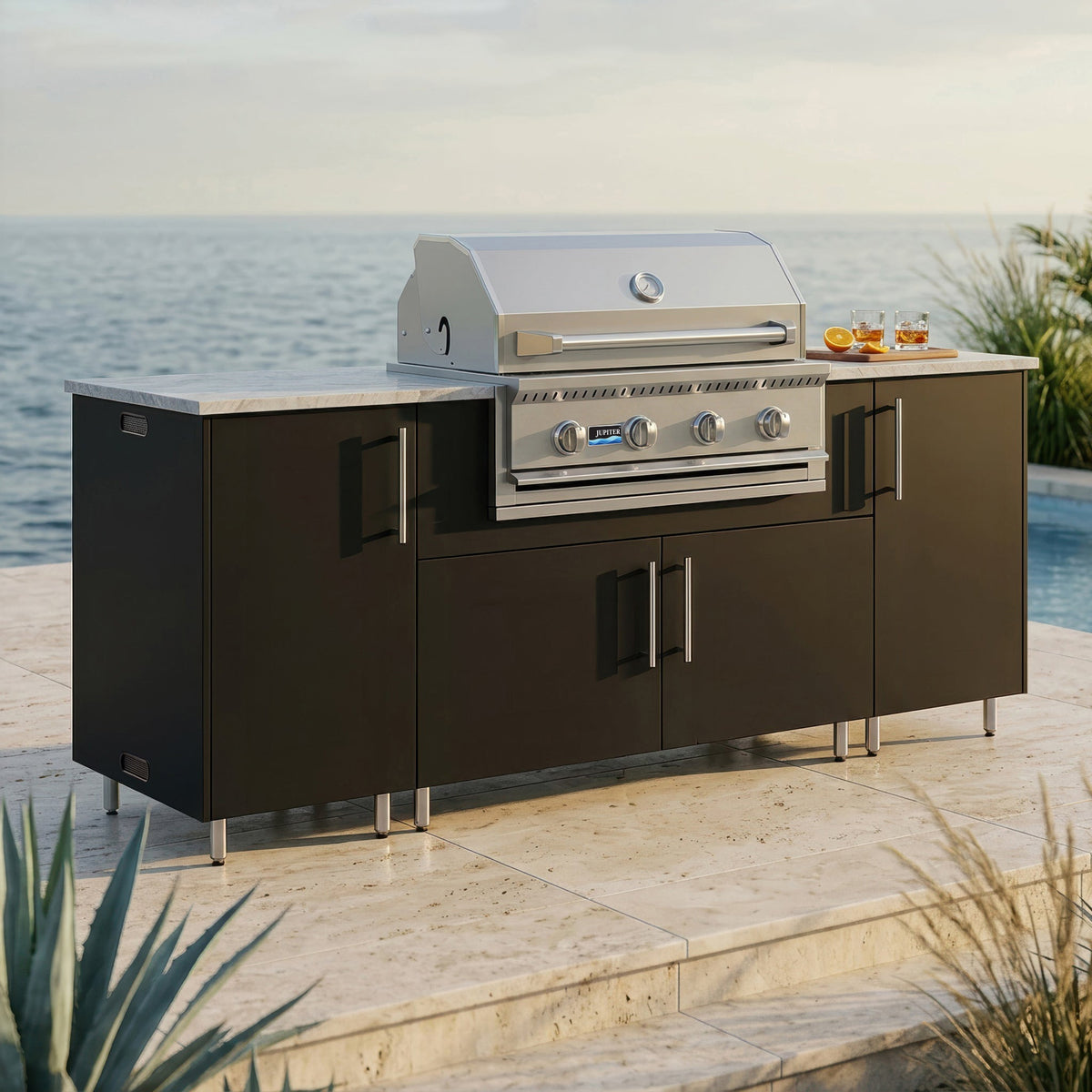 86" Sandbar Outdoor Kitchen Island