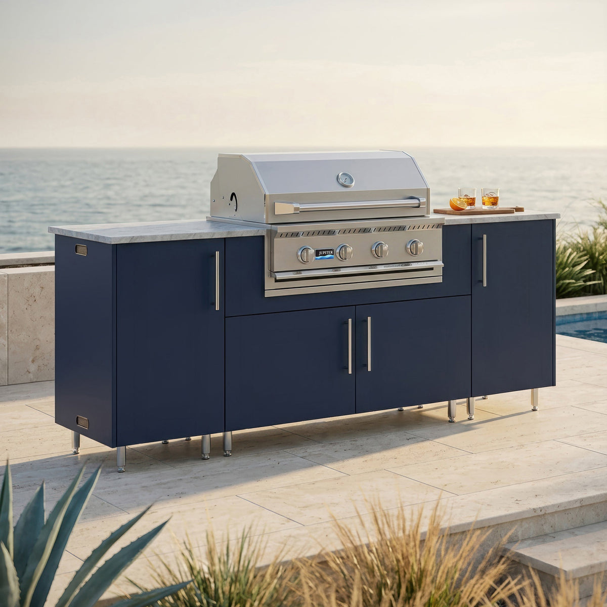 86" Sandbar Outdoor Kitchen Island