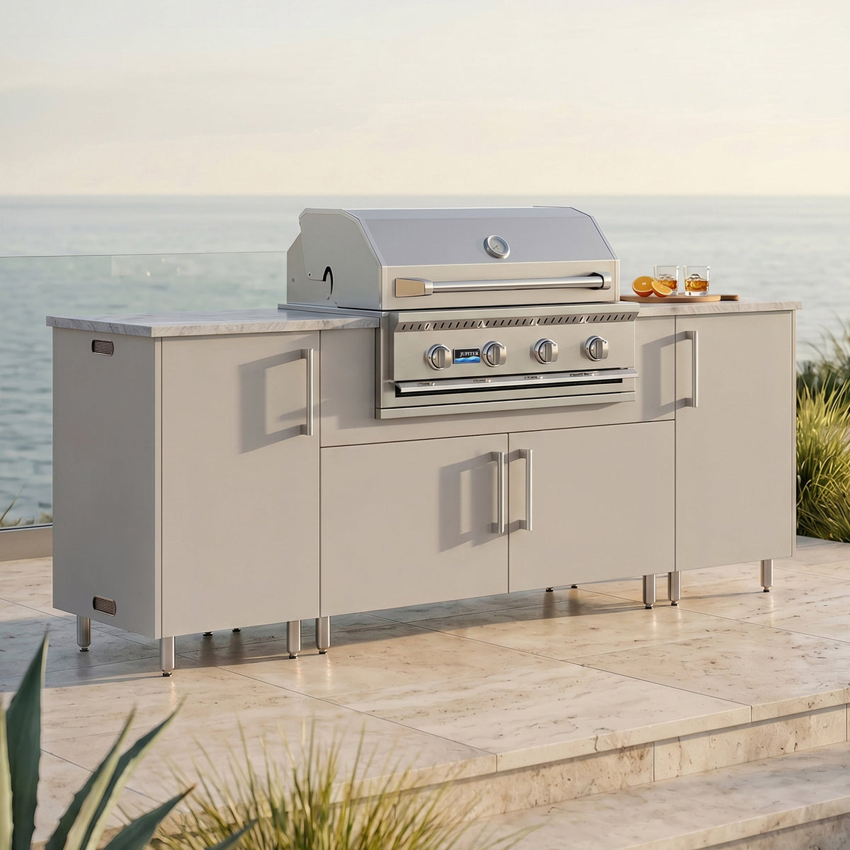 86" Sandbar Outdoor Kitchen Island