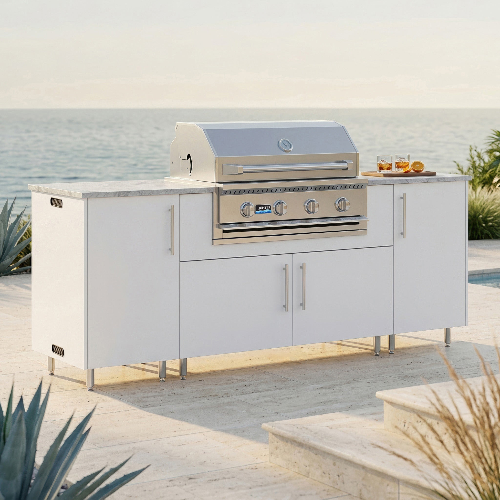 86" Sandbar Outdoor Kitchen Island