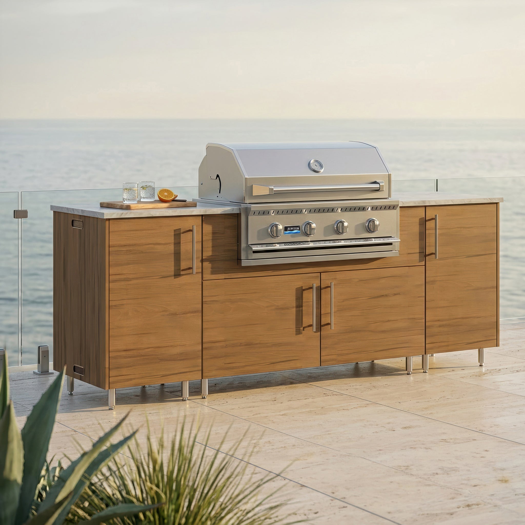 86" Sandbar Outdoor Kitchen Island