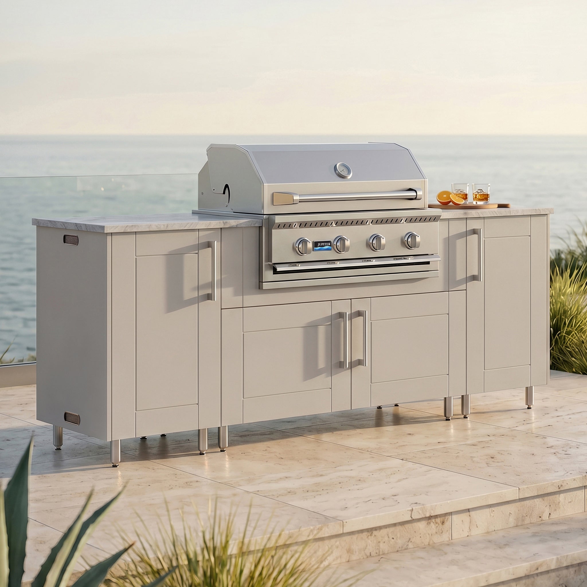 86" Sandbar Outdoor Kitchen Island