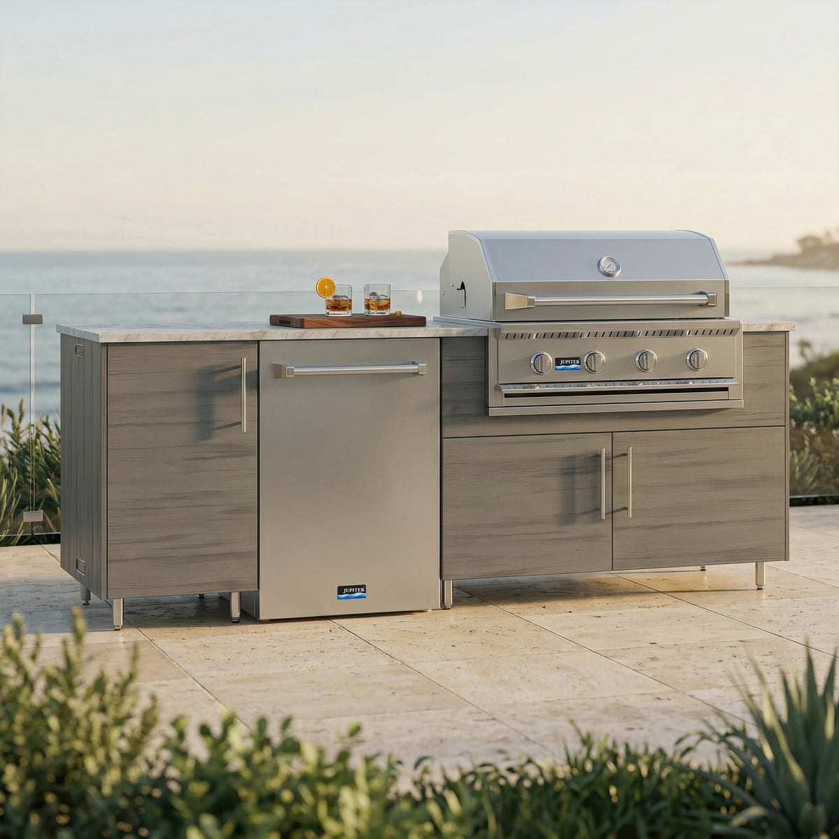 90" Bayside Outdoor Kitchen Island