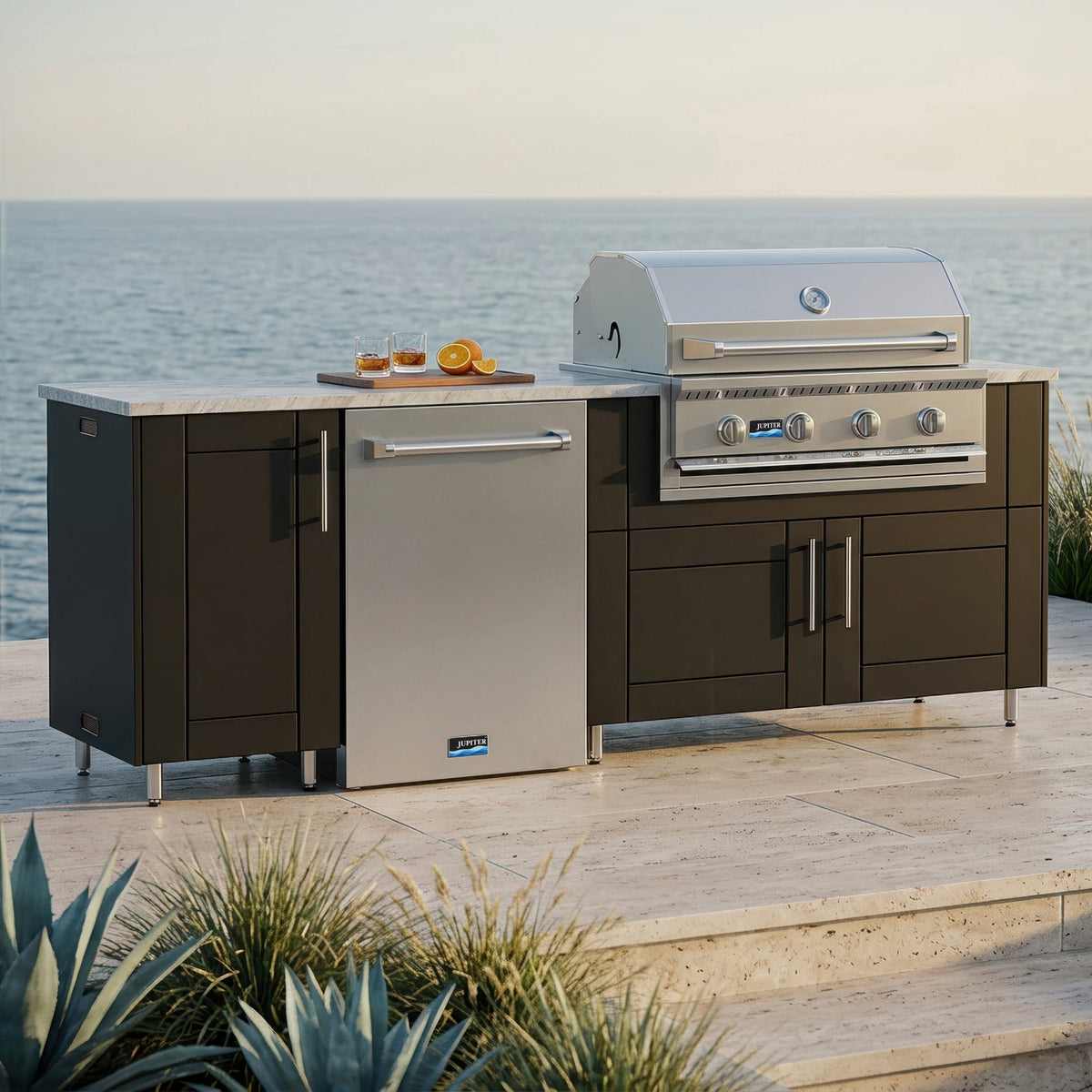 90" Bayside Outdoor Kitchen Island